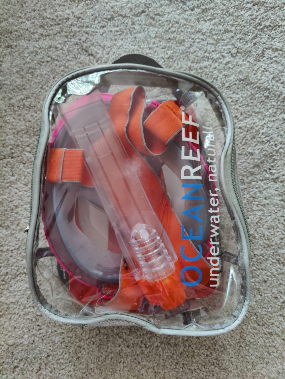 Ocean Reef Aria Series Full Face Snorkeling Mask. Never Used.